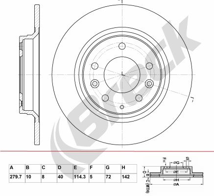 BRECK Тормозной диск BR 049 SA100