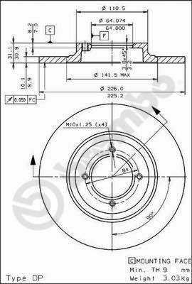 BRECO Bremžu diski BS 7267