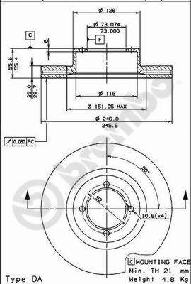 BRECO Bremžu diski BS 8118