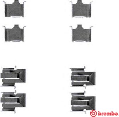 BREMBO Комплектующие, колодки дискового тормоза A 02 285