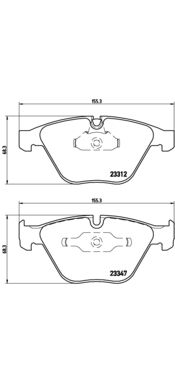 BREMBO Bremžu uzliku kompl., Disku bremzes P 06 031