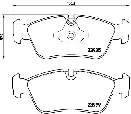 BREMBO Комплект тормозных колодок, дисковый тормоз P 06 035