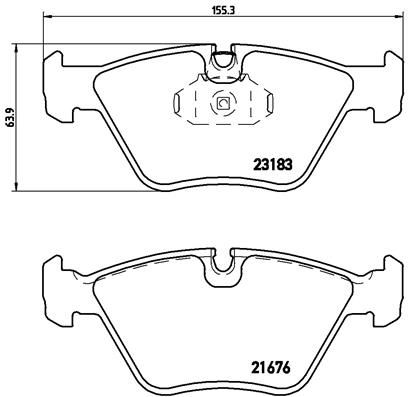 BREMBO Bremžu uzliku kompl., Disku bremzes P 06 043