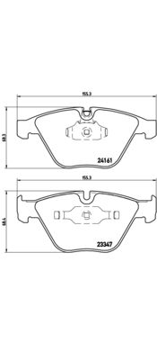 BREMBO Bremžu uzliku kompl., Disku bremzes P 06 045