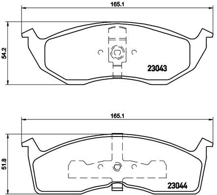 BREMBO Bremžu uzliku kompl., Disku bremzes P 11 008