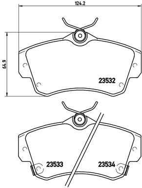 BREMBO Комплект тормозных колодок, дисковый тормоз P 11 012