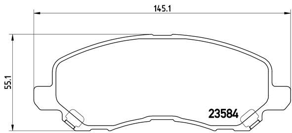 BREMBO Bremžu uzliku kompl., Disku bremzes P 11 026