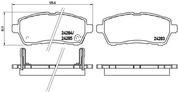 BREMBO Bremžu uzliku kompl., Disku bremzes P 16 013