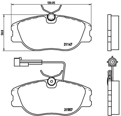 BREMBO Комплект тормозных колодок, дисковый тормоз P 23 043