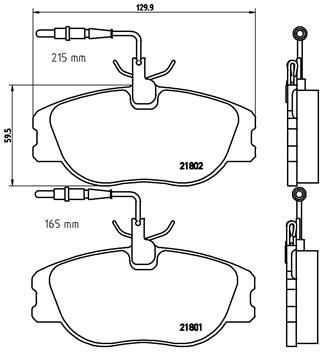 BREMBO Комплект тормозных колодок, дисковый тормоз P 23 061