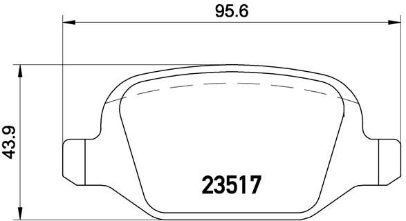 BREMBO Комплект тормозных колодок, дисковый тормоз P 23 065