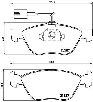 BREMBO Комплект тормозных колодок, дисковый тормоз P 23 077