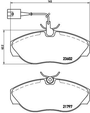 BREMBO Комплект тормозных колодок, дисковый тормоз P 23 083
