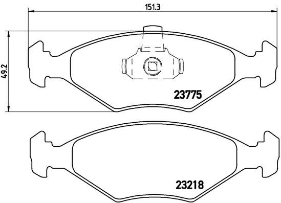 BREMBO Bremžu uzliku kompl., Disku bremzes P 23 123