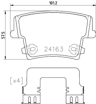 BREMBO Bremžu uzliku kompl., Disku bremzes P 23 175