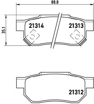 BREMBO Комплект тормозных колодок, дисковый тормоз P 28 017
