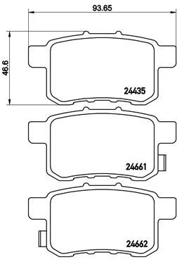BREMBO Комплект тормозных колодок, дисковый тормоз P 28 072