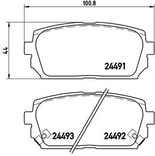 BREMBO Bremžu uzliku kompl., Disku bremzes P 30 040