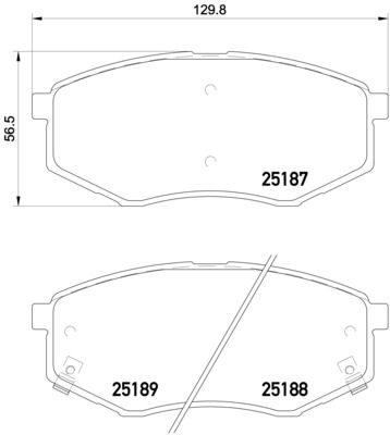 BREMBO Bremžu uzliku kompl., Disku bremzes P 30 055X