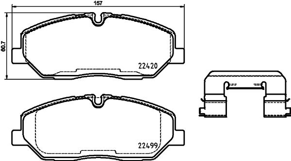 BREMBO Bremžu uzliku kompl., Disku bremzes P 30 084