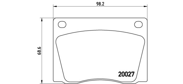 BREMBO Bremžu uzliku kompl., Disku bremzes P 36 001