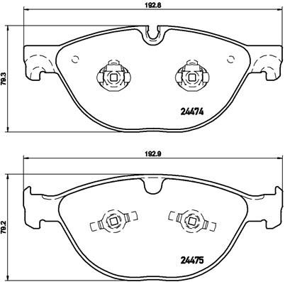 BREMBO Bremžu uzliku kompl., Disku bremzes P 36 025