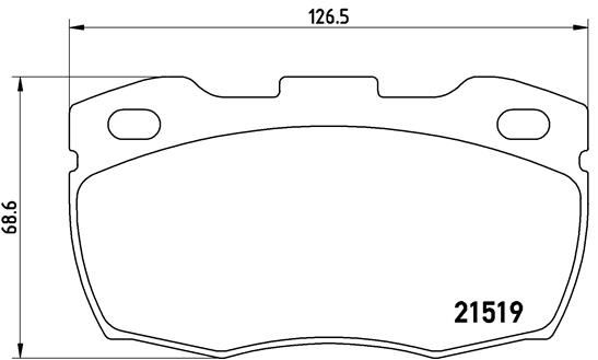 BREMBO Bremžu uzliku kompl., Disku bremzes P 44 015