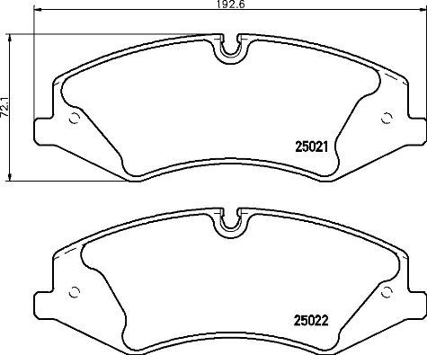 BREMBO Bremžu uzliku kompl., Disku bremzes P 44 024