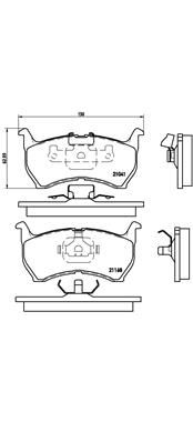 BREMBO Комплект тормозных колодок, дисковый тормоз P 49 004