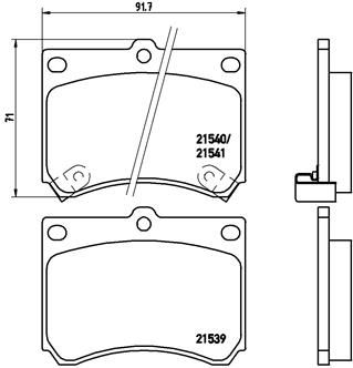 BREMBO Bremžu uzliku kompl., Disku bremzes P 49 011