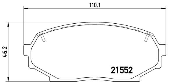 BREMBO Bremžu uzliku kompl., Disku bremzes P 49 017