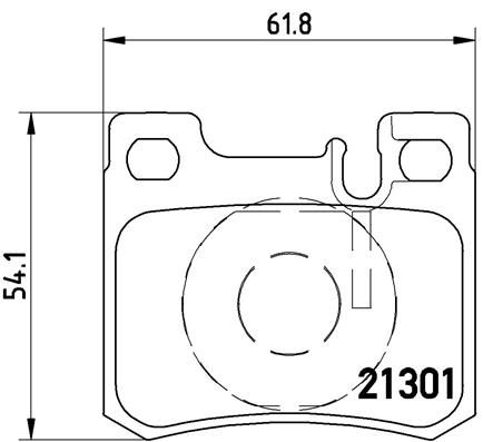 BREMBO Bremžu uzliku kompl., Disku bremzes P 50 012