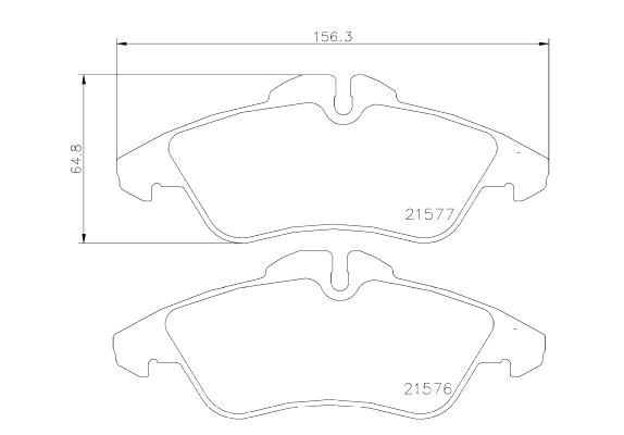 BREMBO Bremžu uzliku kompl., Disku bremzes P 50 029