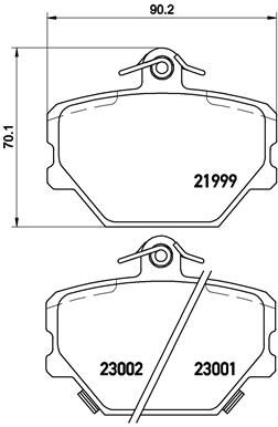 BREMBO Комплект тормозных колодок, дисковый тормоз P 50 038