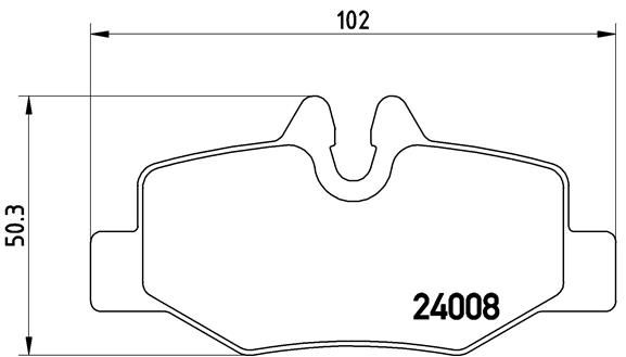 BREMBO Bremžu uzliku kompl., Disku bremzes P 50 051