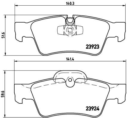 BREMBO Комплект тормозных колодок, дисковый тормоз P 50 064