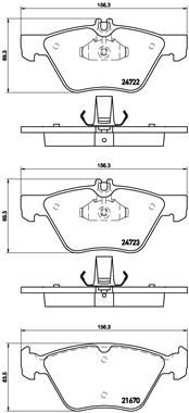 BREMBO Комплект тормозных колодок, дисковый тормоз P 50 075