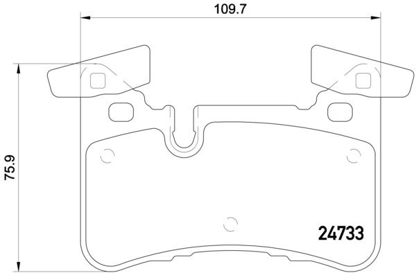 BREMBO Bremžu uzliku kompl., Disku bremzes P 50 110