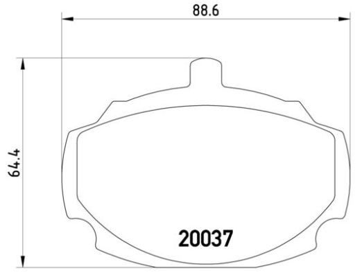 BREMBO Комплект тормозных колодок, дисковый тормоз P 52 001