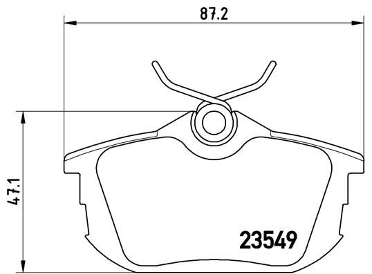 BREMBO Комплект тормозных колодок, дисковый тормоз P 54 023
