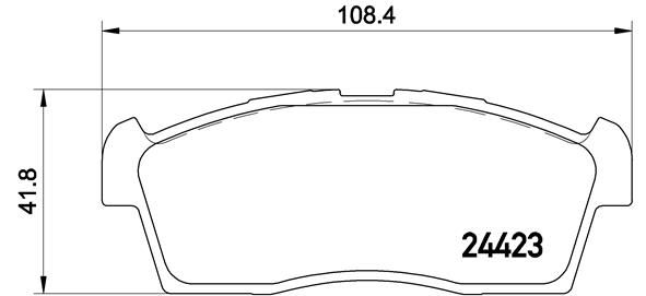 BREMBO Bremžu uzliku kompl., Disku bremzes P 54 049