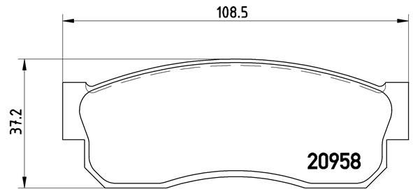 BREMBO Bremžu uzliku kompl., Disku bremzes P 56 011