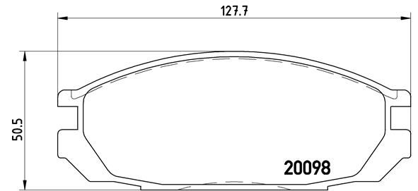 BREMBO Bremžu uzliku kompl., Disku bremzes P 56 020