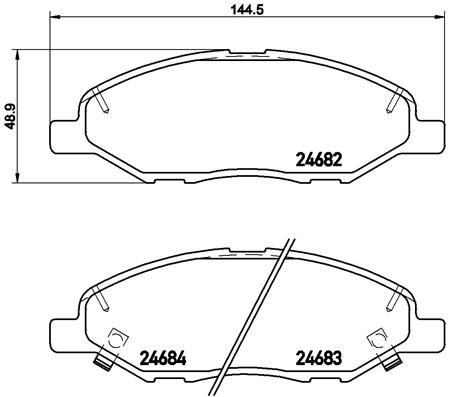 BREMBO Комплект тормозных колодок, дисковый тормоз P 56 088