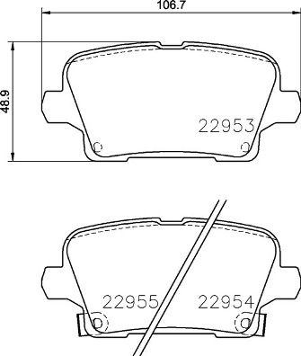 BREMBO Bremžu uzliku kompl., Disku bremzes P 59 097