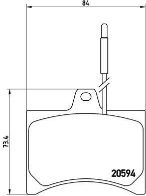 BREMBO Комплект тормозных колодок, дисковый тормоз P 61 007