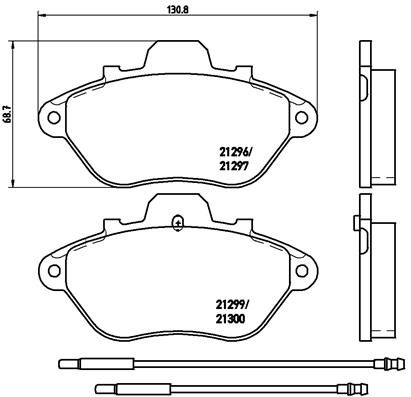 BREMBO Комплект тормозных колодок, дисковый тормоз P 61 036