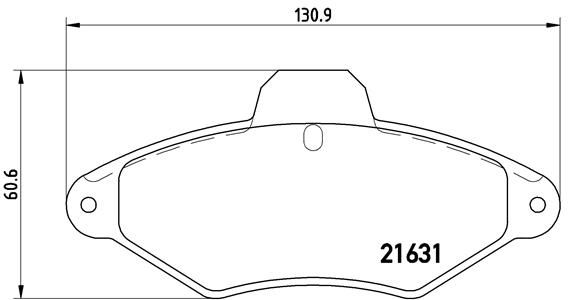 BREMBO Комплект тормозных колодок, дисковый тормоз P 61 052