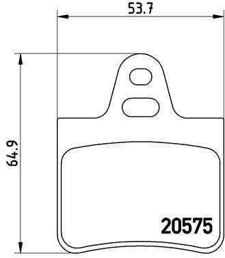 BREMBO Комплект тормозных колодок, дисковый тормоз P 61 062