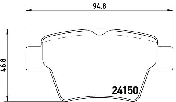 BREMBO Комплект тормозных колодок, дисковый тормоз P 61 080